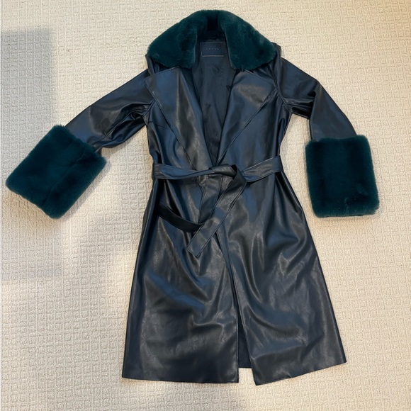 BLANKNYC Fur Trim Trench Coat - Picture 3 of 7